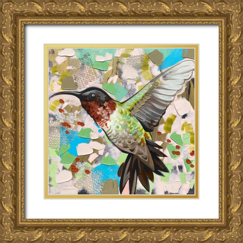 Hummingbird IV Gold Ornate Wood Framed Art Print with Double Matting by Ihde, McKenna