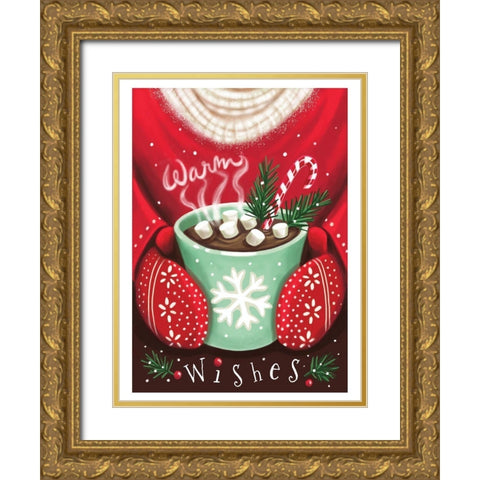 Warm Wishes Gold Ornate Wood Framed Art Print with Double Matting by Tyndall, Elizabeth