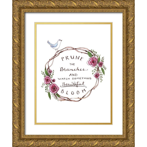 Prune the Branches Gold Ornate Wood Framed Art Print with Double Matting by Tyndall, Elizabeth
