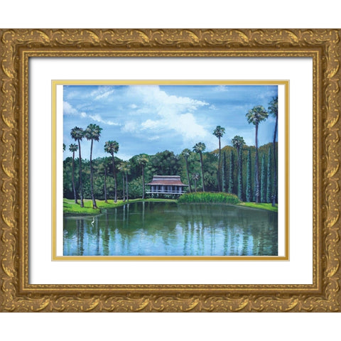 A Slice of Paradise Gold Ornate Wood Framed Art Print with Double Matting by Tyndall, Elizabeth