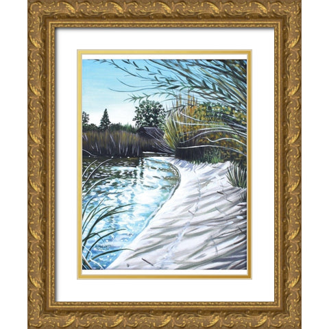 Sandy Reeds Gold Ornate Wood Framed Art Print with Double Matting by Tyndall, Elizabeth