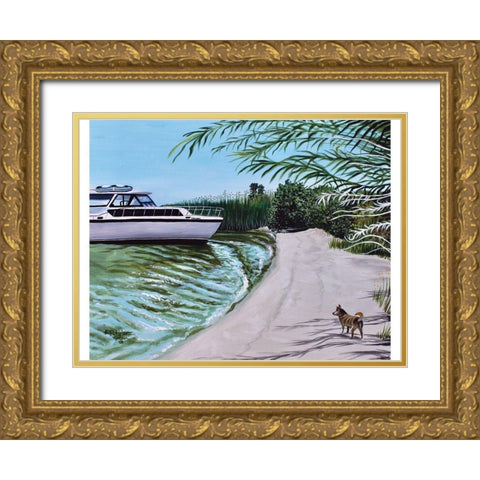 Upon a Shore Gold Ornate Wood Framed Art Print with Double Matting by Tyndall, Elizabeth