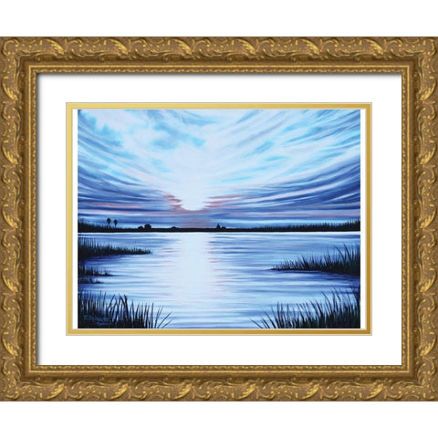 The Sunset Gold Ornate Wood Framed Art Print with Double Matting by Tyndall, Elizabeth