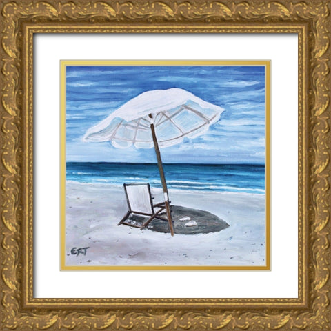 Under the Umbrella Gold Ornate Wood Framed Art Print with Double Matting by Tyndall, Elizabeth
