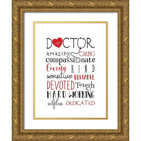 Art Doctor Gold Ornate Wood Framed Art Print with Double Matting by Tyndall, Elizabeth