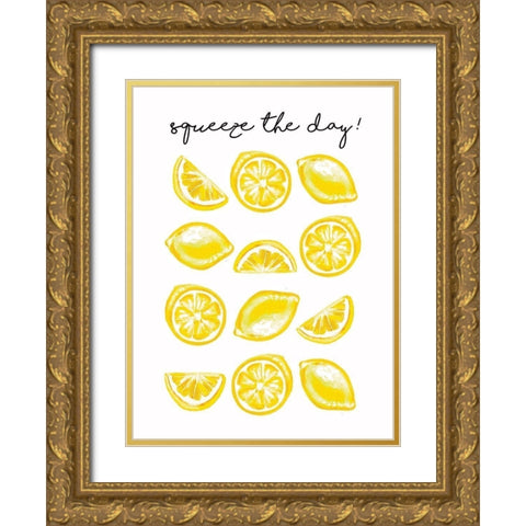 Squeeze the Day Gold Ornate Wood Framed Art Print with Double Matting by Tyndall, Elizabeth