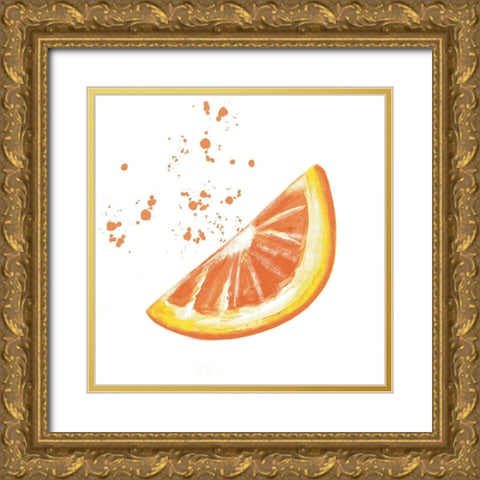 Fresh Squeezed Orange Gold Ornate Wood Framed Art Print with Double Matting by Tyndall, Elizabeth