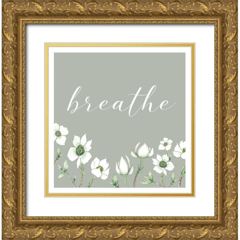 Breathe Gold Ornate Wood Framed Art Print with Double Matting by Tyndall, Elizabeth