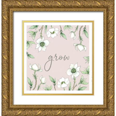 Grow Gold Ornate Wood Framed Art Print with Double Matting by Tyndall, Elizabeth