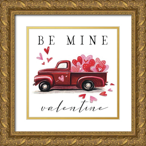 Be Mine Gold Ornate Wood Framed Art Print with Double Matting by Tyndall, Elizabeth
