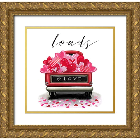 Loads of Love Gold Ornate Wood Framed Art Print with Double Matting by Tyndall, Elizabeth