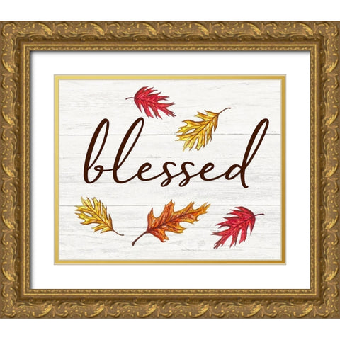 Blessed Gold Ornate Wood Framed Art Print with Double Matting by Tyndall, Elizabeth