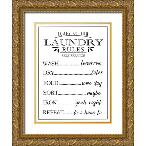 Loads of Fun Gold Ornate Wood Framed Art Print with Double Matting by Tyndall, Elizabeth