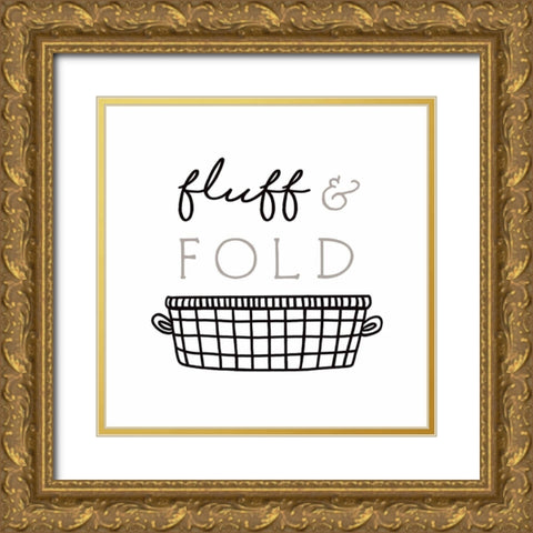 Fluff and Fold Gold Ornate Wood Framed Art Print with Double Matting by Tyndall, Elizabeth