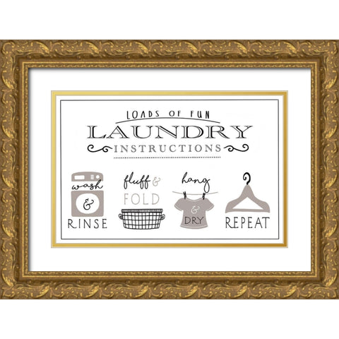 Loads of Fun Gold Ornate Wood Framed Art Print with Double Matting by Tyndall, Elizabeth