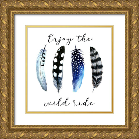 Enjoy the Wild Ride Gold Ornate Wood Framed Art Print with Double Matting by Tyndall, Elizabeth