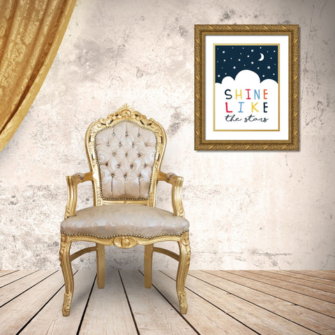 Shine Like the Stars Gold Ornate Wood Framed Art Print with Double Matting by Tyndall, Elizabeth