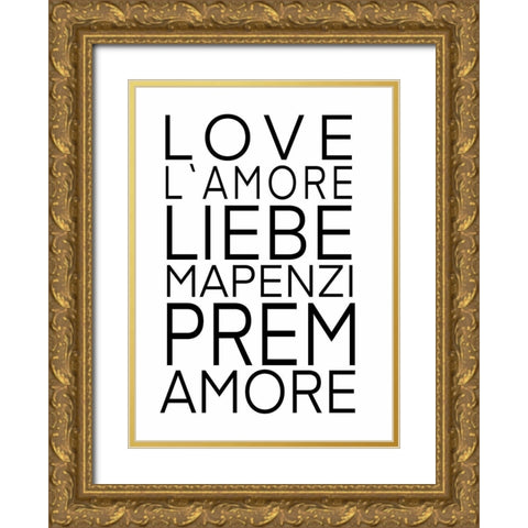 Love Language  Gold Ornate Wood Framed Art Print with Double Matting by Tyndall, Elizabeth