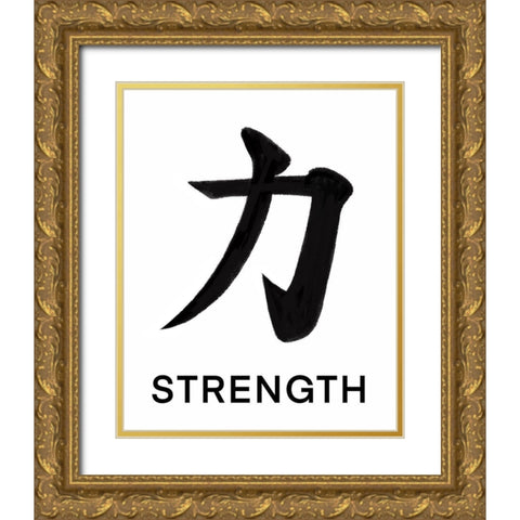 Strength Gold Ornate Wood Framed Art Print with Double Matting by Tyndall, Elizabeth