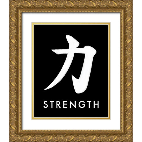 Strength Gold Ornate Wood Framed Art Print with Double Matting by Tyndall, Elizabeth