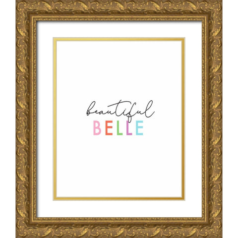 Beautiful Belle Gold Ornate Wood Framed Art Print with Double Matting by Tyndall, Elizabeth