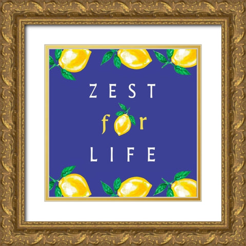 Zest for Life Gold Ornate Wood Framed Art Print with Double Matting by Tyndall, Elizabeth