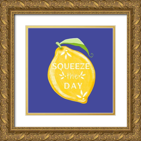 Squeeze the Day Gold Ornate Wood Framed Art Print with Double Matting by Tyndall, Elizabeth