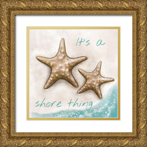 Its a Shore Thing Gold Ornate Wood Framed Art Print with Double Matting by Tyndall, Elizabeth