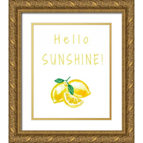 Hello Sunshine Gold Ornate Wood Framed Art Print with Double Matting by Tyndall, Elizabeth