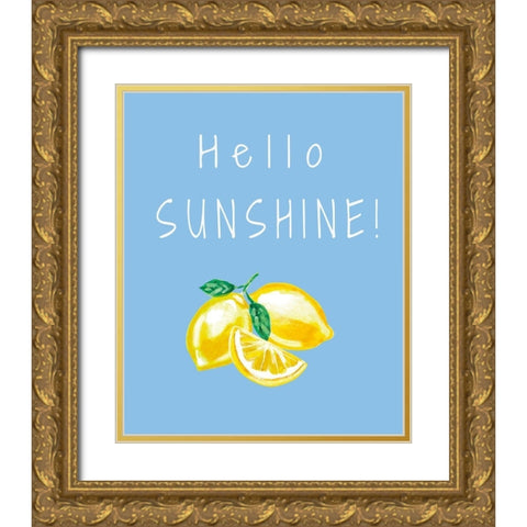 Hello Sunshine Gold Ornate Wood Framed Art Print with Double Matting by Tyndall, Elizabeth