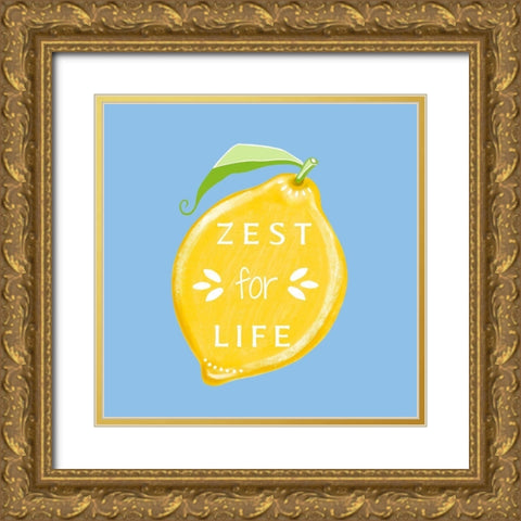 Zest for Life Gold Ornate Wood Framed Art Print with Double Matting by Tyndall, Elizabeth