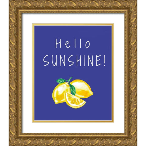 Hello Sunshine Gold Ornate Wood Framed Art Print with Double Matting by Tyndall, Elizabeth