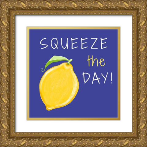 Squeeze the Day Gold Ornate Wood Framed Art Print with Double Matting by Tyndall, Elizabeth