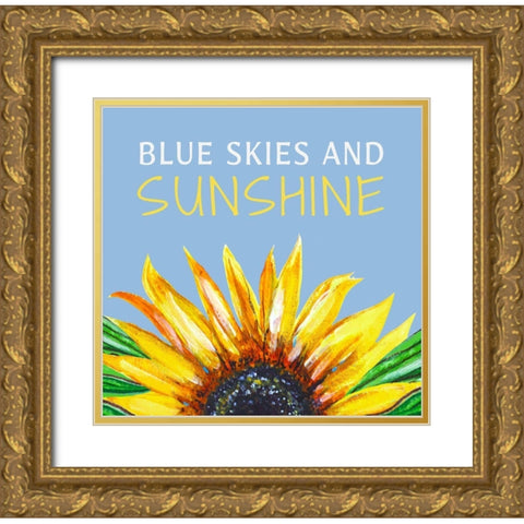 Blue Skies Gold Ornate Wood Framed Art Print with Double Matting by Tyndall, Elizabeth