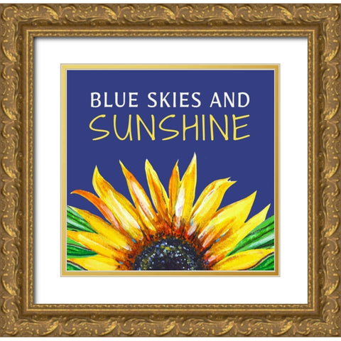 Blue Skies Gold Ornate Wood Framed Art Print with Double Matting by Tyndall, Elizabeth