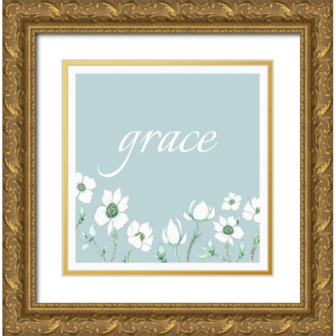 Grace Gold Ornate Wood Framed Art Print with Double Matting by Tyndall, Elizabeth