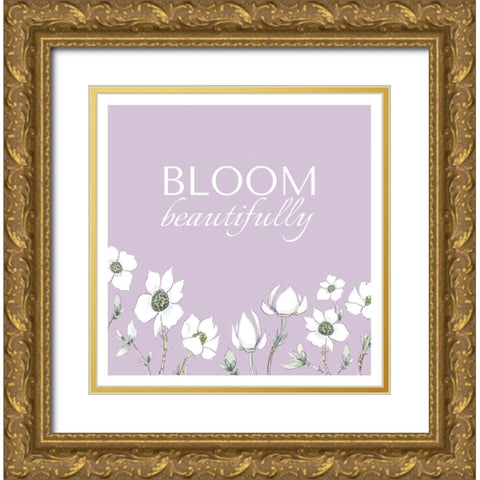 Bloom Beautifully Gold Ornate Wood Framed Art Print with Double Matting by Tyndall, Elizabeth