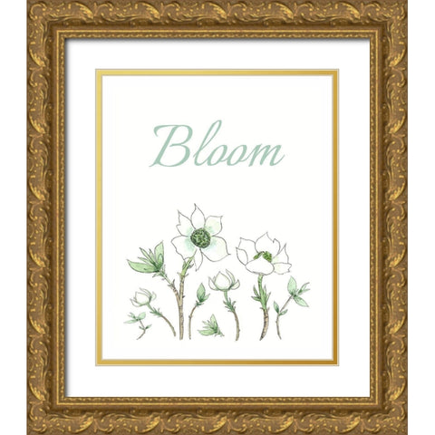Bloom  Gold Ornate Wood Framed Art Print with Double Matting by Tyndall, Elizabeth