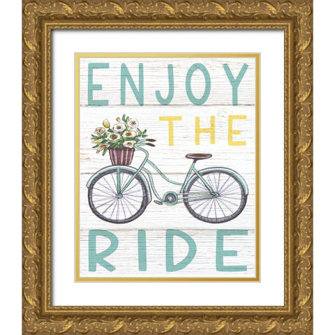 Enjoy the Ride Gold Ornate Wood Framed Art Print with Double Matting by Tyndall, Elizabeth