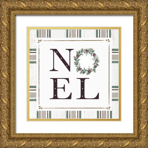 Noel Gold Ornate Wood Framed Art Print with Double Matting by Tyndall, Elizabeth