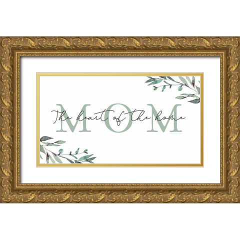 Heart of the Home Gold Ornate Wood Framed Art Print with Double Matting by Tyndall, Elizabeth