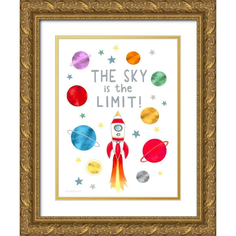 Sky is the Limit Gold Ornate Wood Framed Art Print with Double Matting by Tyndall, Elizabeth