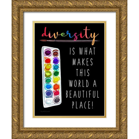 Diversity Gold Ornate Wood Framed Art Print with Double Matting by Tyndall, Elizabeth
