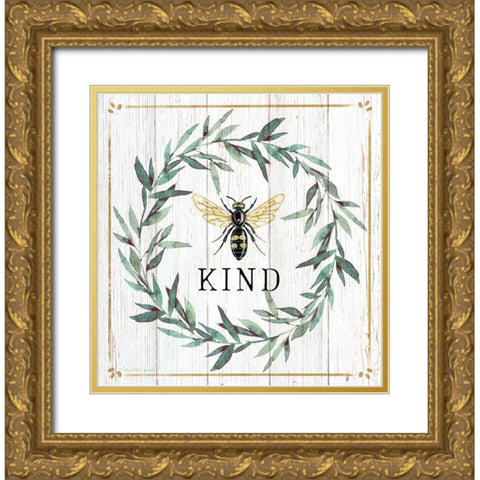 Be Kind Gold Ornate Wood Framed Art Print with Double Matting by Tyndall, Elizabeth