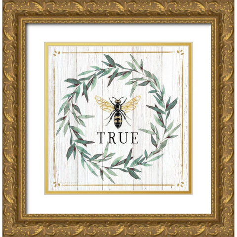 Be True Gold Ornate Wood Framed Art Print with Double Matting by Tyndall, Elizabeth