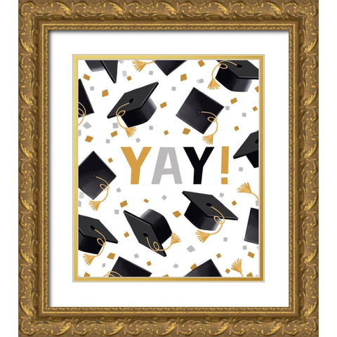 Yay! Gold Ornate Wood Framed Art Print with Double Matting by Tyndall, Elizabeth