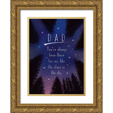 Stars in the Sky Gold Ornate Wood Framed Art Print with Double Matting by Tyndall, Elizabeth