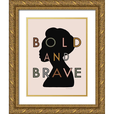 Bold and Brave Gold Ornate Wood Framed Art Print with Double Matting by Tyndall, Elizabeth