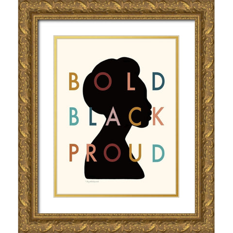 Bold Black Proud Gold Ornate Wood Framed Art Print with Double Matting by Tyndall, Elizabeth