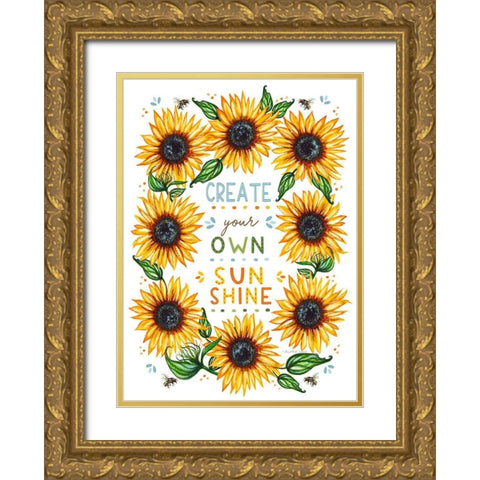 Sunshine Gold Ornate Wood Framed Art Print with Double Matting by Tyndall, Elizabeth